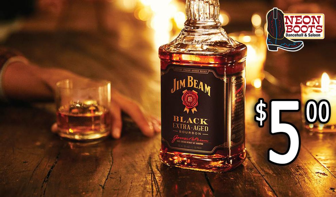 Jim Beam Whiskey Drink Specials at Neon Boots