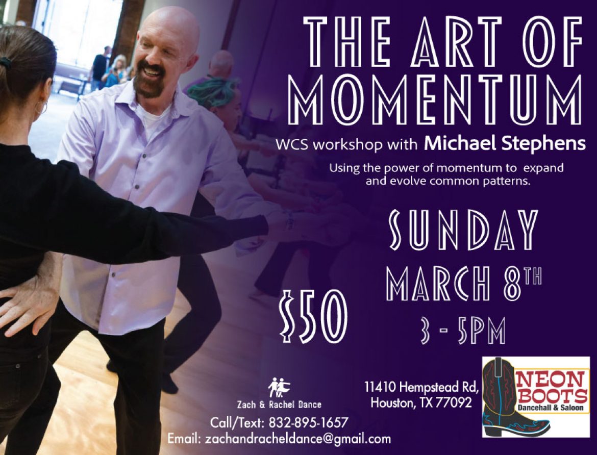 West Coast Swing Lessons on Saturday March 8th at Neon Boots