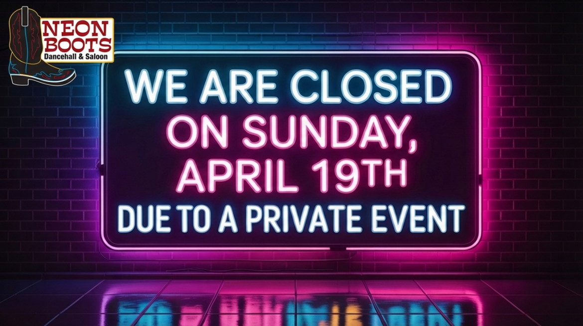 WE ARE CLOSED SUNDAY APRIL 19TH