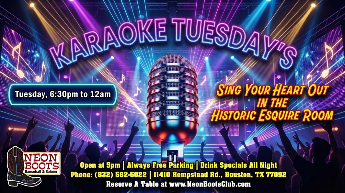 KARAOKE-TUESDAY'S_6-11-2026_FACEBOOK KARAOKE TUESDAY'S AT NEON BOOTS DANCEHALL AND SALOON